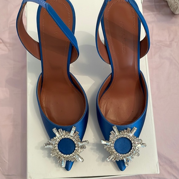 Amina Muadi satin royal blue sling back heels very hard to find!!!! - Picture 1 of 5